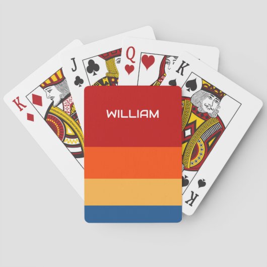 Kaartspel met erfgoedstreep pokerkaarten (Achterkant)