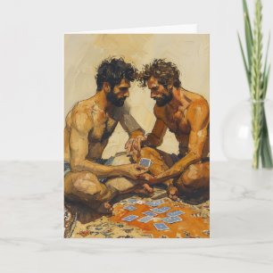 Kaartspel met gekruiste benen kaart