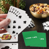 Kaartspel met meer leven aan het meer pokerkaarten (Insitu)