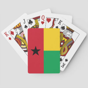 Kaartspel met vlag van Guinee-Bissau Pokerkaarten
