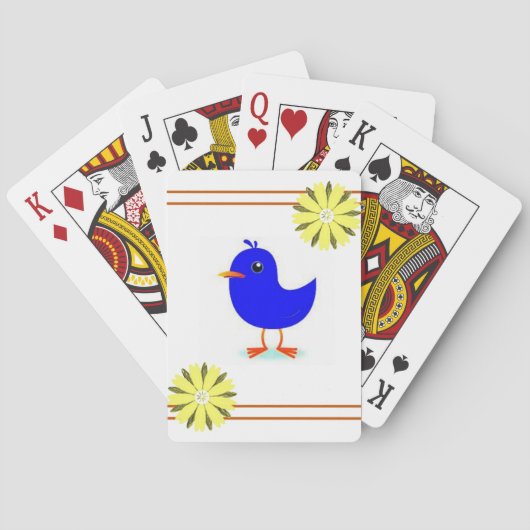 Kaartspel met vogels speelkaarten (Achterkant)
