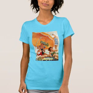 Kaartspel op de strand van Alex Ross T-shirt