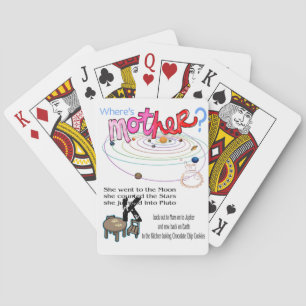 Kaartspel Waar is moeder? Pokerkaarten