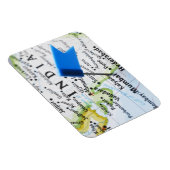 Kaartspeld geplaatst in Mumbai, India op kaart, cl Magneet (Rechterzijde)