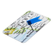 Kaartspeld geplaatst in Mumbai, India op kaart, cl Magneet (Linkerzijde)