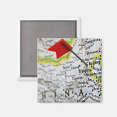 Kaartspeld in Beijing, China op kaart gebracht, Magneet (Voorkant / Achterkant)