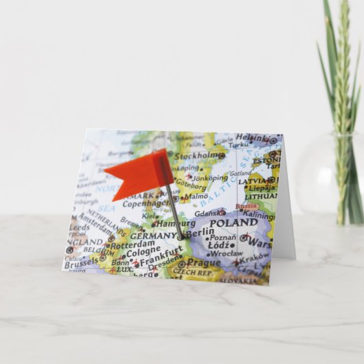 Kaartspeld in Berlijn, Duitsland, op de kaart gepl (Voorkant)