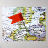 Kaartspeld in Berlijn, Duitsland, op de kaart gepl Poster (Voorkant)