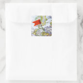 Kaartspeld in Berlijn, Duitsland, op de kaart gepl Vierkante Sticker (Tas)