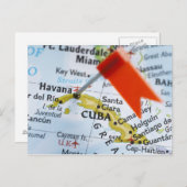 Kaartspeld in Havana, Cuba op kaart, close-up Briefkaart (Voorkant / Achterkant)
