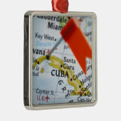Kaartspeld in Havana, Cuba op kaart, close-up Metalen Ornament (Rechts)