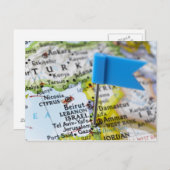 Kaartspeld in Jeruzalem, Israël op de kaart geplaa (Voorkant / Achterkant)