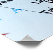 Kaartspeld in Jeruzalem, Israël op de kaart geplaa Poster (Hoek)