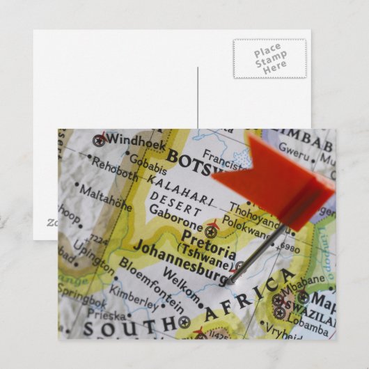 Kaartspeld in Johannesburg, Zuid-Afrika op Briefkaart (Voorkant / Achterkant)