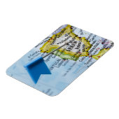 Kaartspeld in Madrid, Spanje op kaart, close-up Magneet (Linkerzijde)