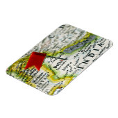 Kaartspeld in New Delhi, India op kaart, Magneet (Linkerzijde)