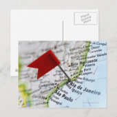 Kaartspeld in Rio de Janeiro, Brazilië op de kaart (Voorkant / Achterkant)