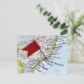 Kaartspeld in Rio de Janeiro, Brazilië op de kaart (Staand voorkant)