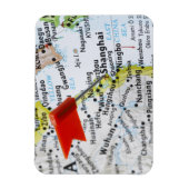 Kaartspeld in Shanghai, China, op de kaart geplaat Magneet (Verticaal)