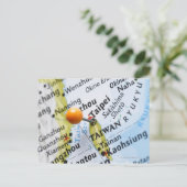 Kaartspeld in Taipei, Taiwan, op kaart geplaatst; (Staand voorkant)