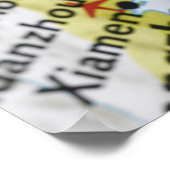 Kaartspeld in Taipei, Taiwan, op kaart geplaatst; Poster (Hoek)