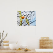 Kaartspeld in Taipei, Taiwan, op kaart geplaatst; Poster (Keuken)