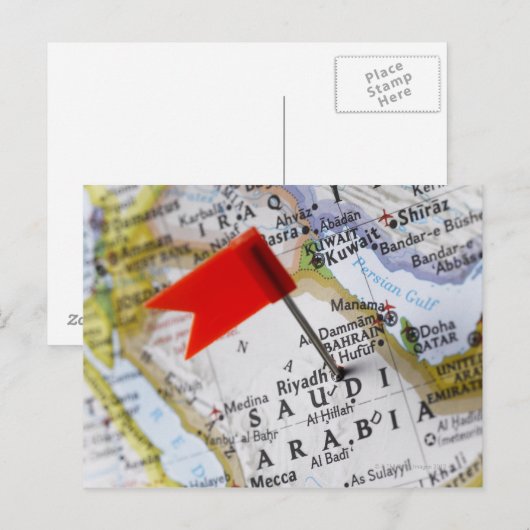 Kaartspeld op de kaart geplaatst in Riyadh, Saudi- (Voorkant / Achterkant)