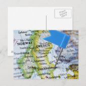 Kaartspeld op de kaart geplaatst op Stockholm, Zwe (Voorkant / Achterkant)