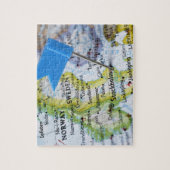 Kaartspeld op de kaart geplaatst op Stockholm, Zwe Legpuzzel (Verticaal)