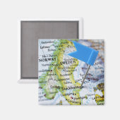 Kaartspeld op de kaart geplaatst op Stockholm, Zwe Magneet (Voorkant / Achterkant)