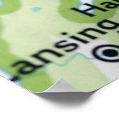 Kaartspeld op de kaart op Toronto, Canada, Poster (Hoek)