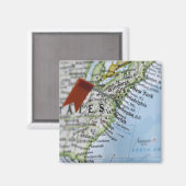 Kaartspeld op de kaart van Washington D.C. Magneet (Voorkant / Achterkant)