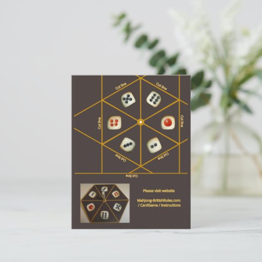 Kaartspeldice-spinner Kaart (Staand voorkant)