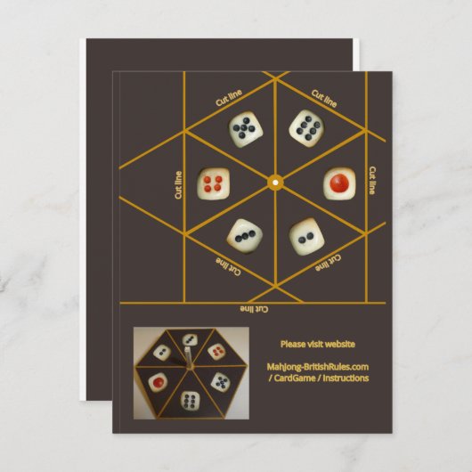 Kaartspeldice-spinner Kaart (Voorkant / Achterkant)