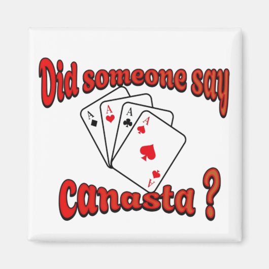 Kaartspelen Canasta Magneet (Voorkant)
