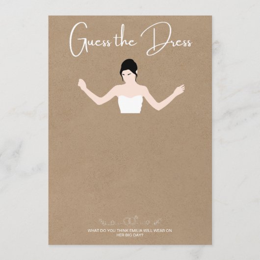 kaartspelen Raad de kledingkaart Kaart (Voorkant)