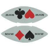 Kaartspeler aangepast monogram en kleurenfootball american football (Panelen)