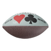 Kaartspeler aangepast monogram en kleurenfootball american football (Gedraaid 90)