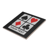 Kaartspeler aangepaste keramische tegels tegeltje (Zijkant)