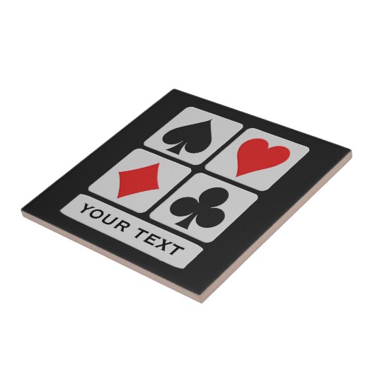 Kaartspeler aangepaste keramische tegels tegeltje (Zijkant)