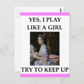 kaartspeler briefkaart (Voorkant / Achterkant)