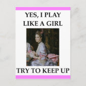 kaartspeler briefkaart (Voorkant)