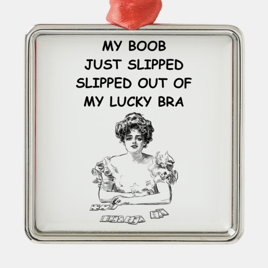 kaartspeler metalen ornament (Voorkant)