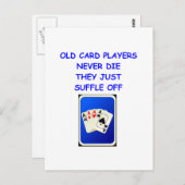 kaartspelers briefkaart (Voorkant / Achterkant)