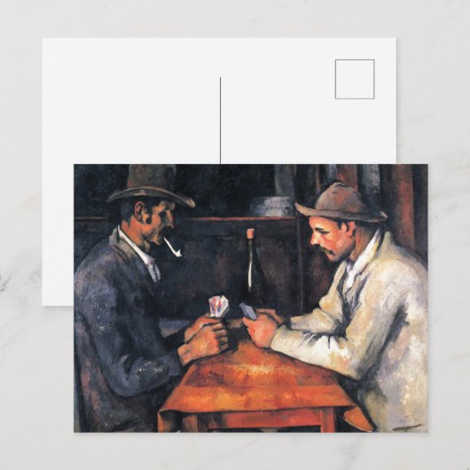 Kaartspelers Paul Cezanne-schilderkunst Briefkaart (Voorkant / Achterkant)