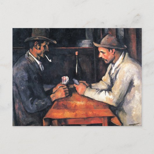 Kaartspelers Paul Cezanne-schilderkunst Briefkaart (Voorkant)