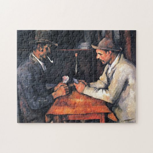 Kaartspelers Paul Cezanne-schilderkunst Legpuzzel (Horizontaal)