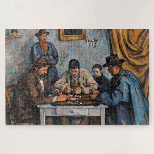 Kaartspelers Paul Cezanne-schilderkunst Legpuzzel (Horizontaal)