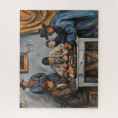 Kaartspelers Paul Cezanne-schilderkunst Legpuzzel (Verticaal)