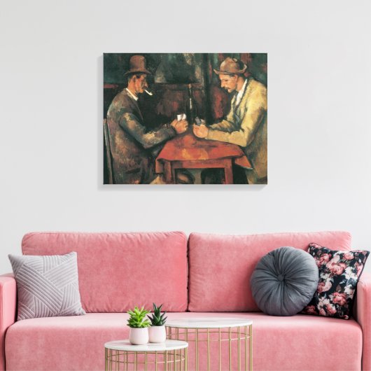 Kaartspelers van Paul Cezanne,  fijne kunst Canvas Afdruk (Insitu (Woonkamer))